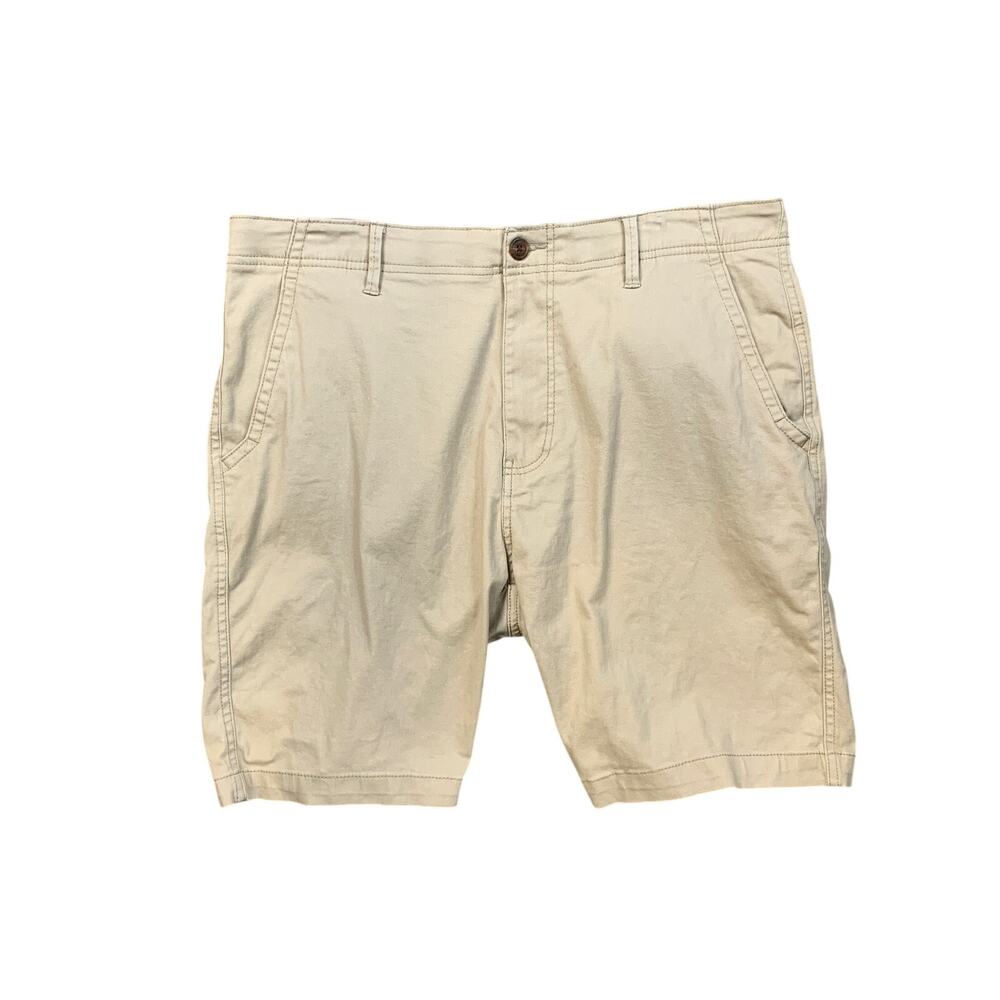Denali Shorts Mens 36 Scone Stretch Cotton Chino Zip Fly Flex Waistband
